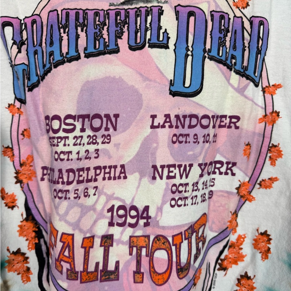 Vtg Grateful Dead T-Shirt Men’s M Liquid Blue Skeleton Genie Snake Tie‎ Dye 2000 - Picture 4 of 9